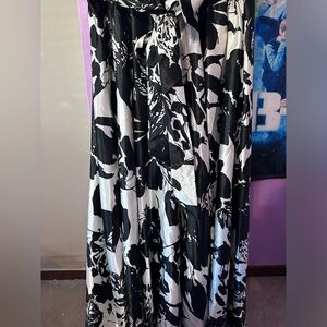COPY - Black and White Silk Skirt